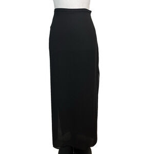 JS Collections Skirt size 10 Long Black Crepe Straight Formal Evening Wedding